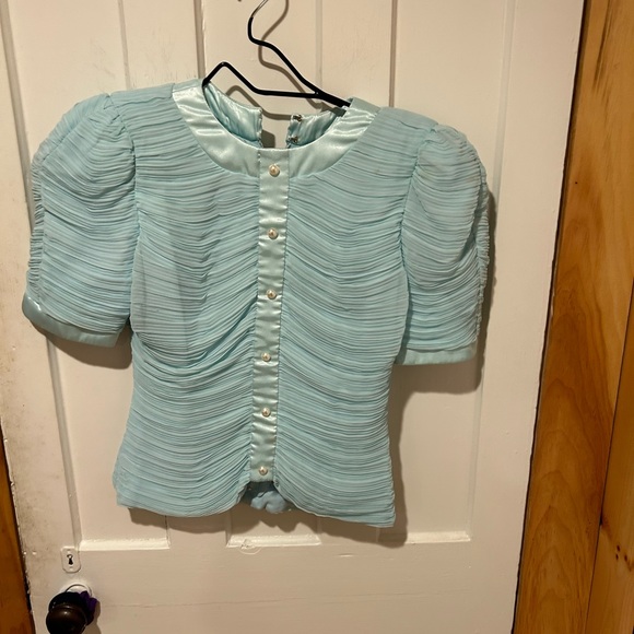 Talbots chiffon and satin blouse - Picture 1 of 10